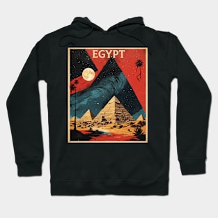 Egypt Starry Night Vintage Poster Travel Tourism Hoodie